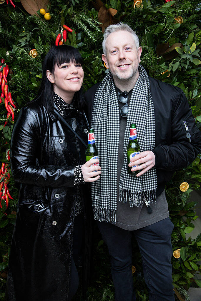 Corina Gaffey and Anthony Remedy pictured at Peroni Nastro Azzurro's exclusive dinner to launch Peroni Nastro Azzurro Gluten Free. Guests gathered in Coppa Café on Thursday, 10th November, 2016 for the private dinner hosted by global brand ambassador, Federico Riezzo. Photo: Anthony Woods