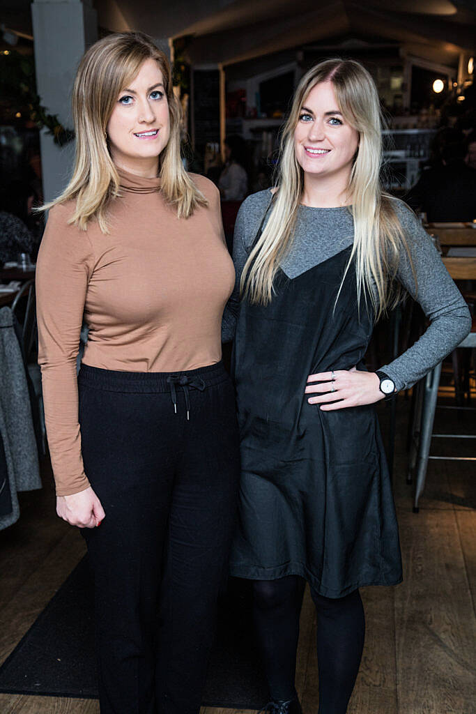 Eleanor Hutch and Steph Hutch pictured at Peroni Nastro Azzurro's exclusive dinner to launch Peroni Nastro Azzurro Gluten Free. Guests gathered in Coppa Café on Thursday, 10th November, 2016 for the private dinner hosted by global brand ambassador, Federico Riezzo. Photo: Anthony Woods