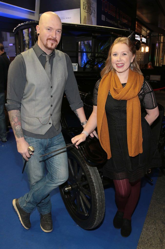 Liam Cullen and Oonagh McGuinness at the Irish premiere screening of Fantastic Beasts and Where to Find Them at the Savoy Cinema on O'Connell Street, Dublin (Pictures:Brian McEvoy).