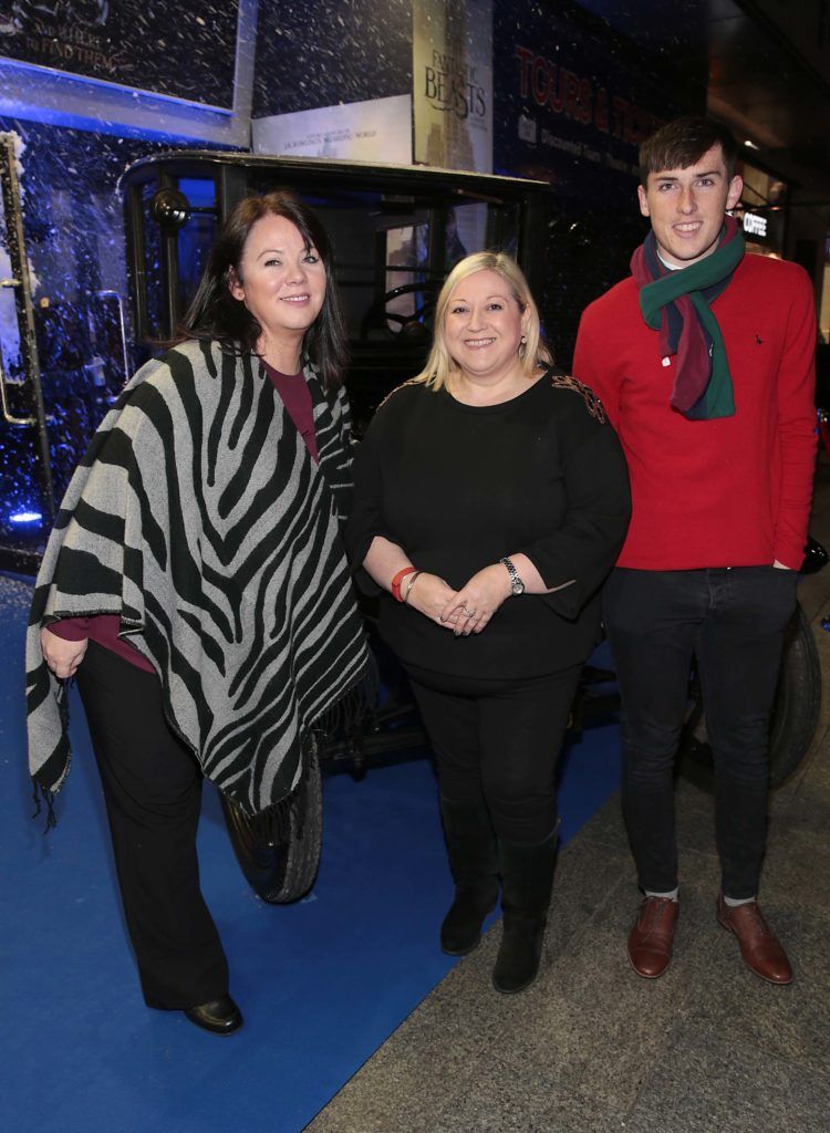 Michelle Soillane, Carmel Breheney and Cathal McLoughlin at the Irish premiere screening of Fantastic Beasts and Where to Find Them at the Savoy Cinema on O'Connell Street, Dublin (Pictures:Brian McEvoy).