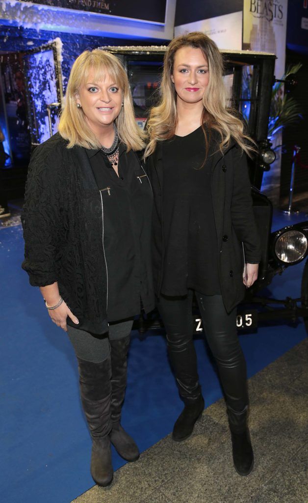 Rosemary Walsh and Louise Mooney at the Irish premiere screening of Fantastic Beasts and Where to Find Them at the Savoy Cinema on O'Connell Street, Dublin (Pictures:Brian McEvoy).