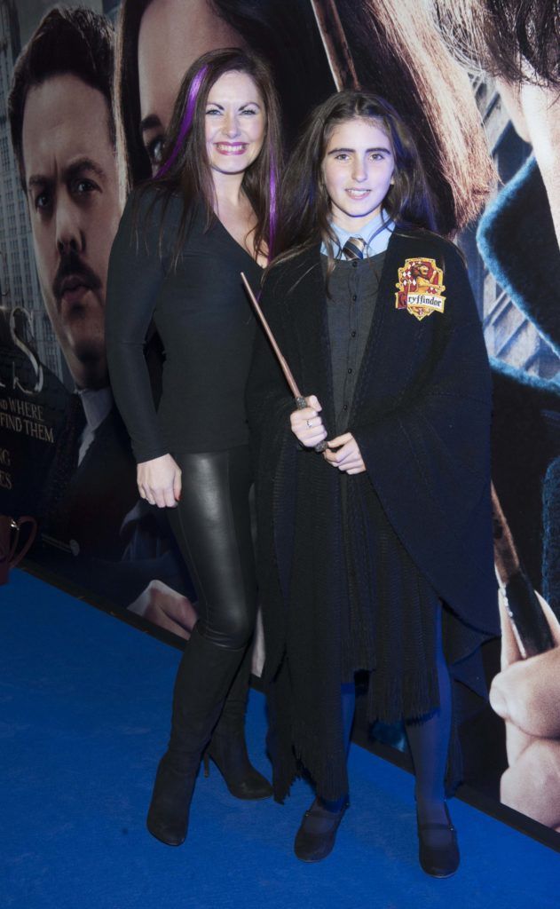 Sinead Usher and Ava Butler at the Irish premiere screening of Fantastic Beasts and Where to Find Them at the Savoy Cinema on O'Connell Street, Dublin (Pictures:Brian McEvoy).