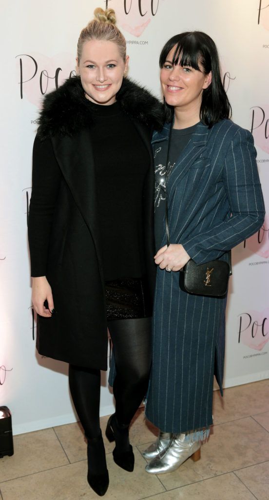 Lorna Weightman and Corina Gaffey at the launch of new denim brand POCO by Pippa at the RHA Gallery, Dublin (Picture Brian McEvoy).