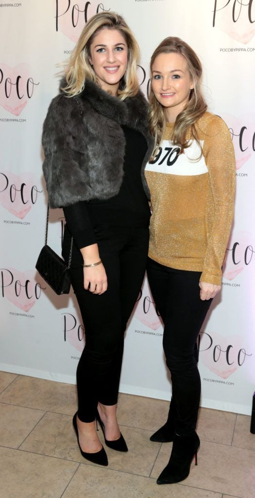 Kate Verling and Gemma O'Farrell at the launch of new denim brand POCO by Pippa at the RHA Gallery, Dublin (Picture Brian McEvoy).