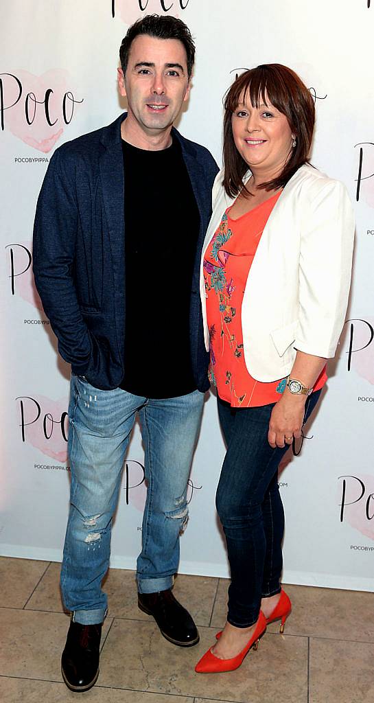 Mickey Joe Harte and Louise Harte at the launch of new denim brand POCO by Pippa at the RHA Gallery, Dublin (Picture Brian McEvoy).