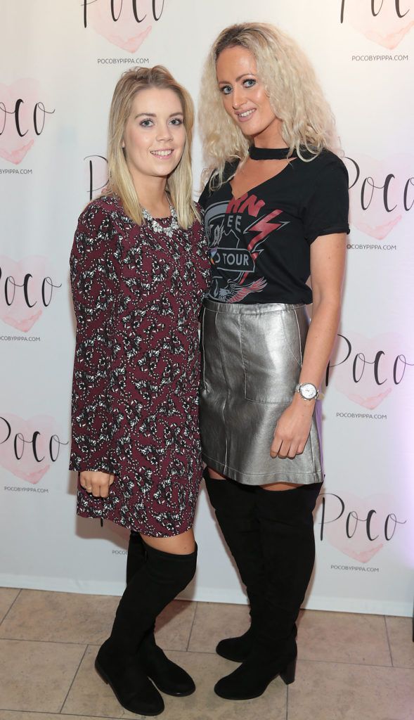 Stephanie Birt and Michelle Roe at the launch of new denim brand POCO by Pippa at the RHA Gallery, Dublin (Picture Brian McEvoy).