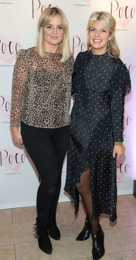 Sarah Keary and Sinead Keary at the launch of new denim brand POCO by Pippa at the RHA Gallery, Dublin (Picture Brian McEvoy).