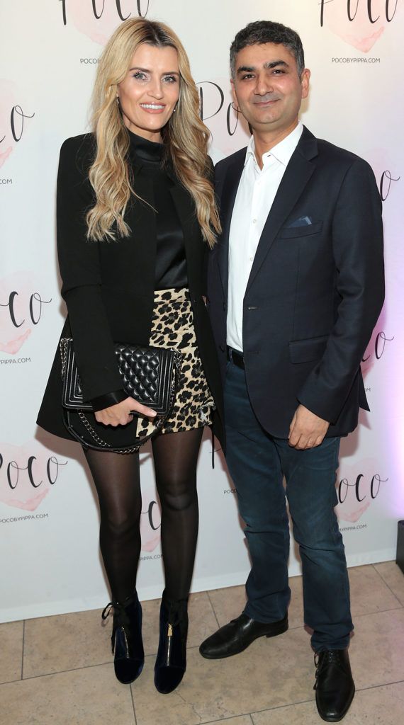 Azhar Barry and Melissa Barry at the launch of new denim brand POCO by Pippa at the RHA Gallery, Dublin (Picture Brian McEvoy).