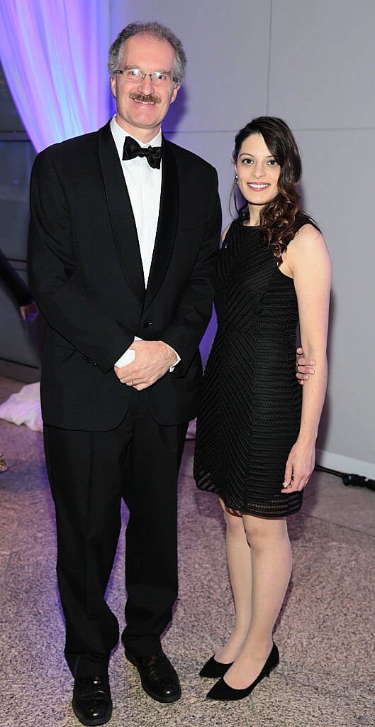 David Fitzpatrick and Leila Shaddadi at the UCD Alumni Awards 2016 at O Reilly Hall in UCD, Dublin (Picture: Brian McEvoy).