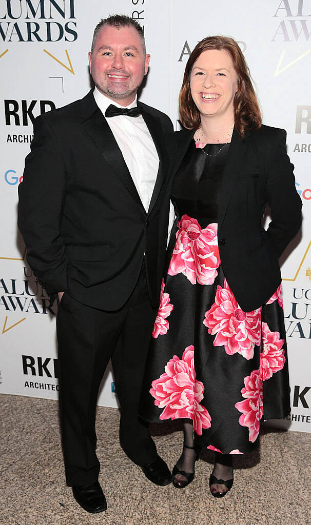 Mark O Griofa and Maureen Quinn at the UCD Alumni Awards 2016 at O Reilly Hall in UCD, Dublin (Picture: Brian McEvoy).