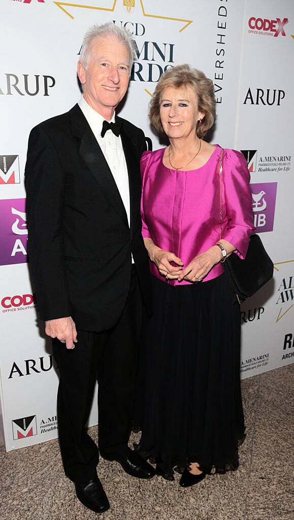 John Cross and Marie Cross at the UCD Alumni Awards 2016 at O Reilly Hall in UCD, Dublin (Picture: Brian McEvoy).