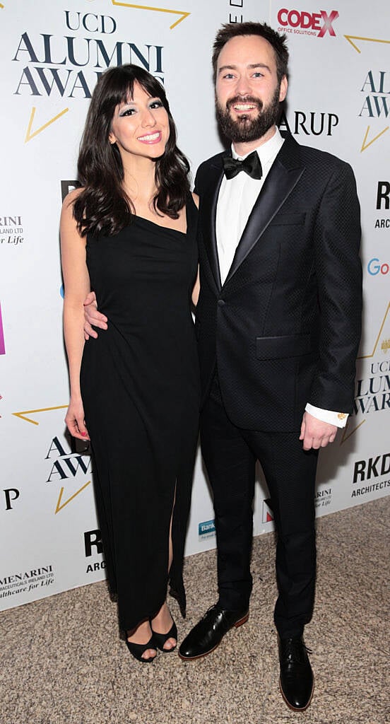 Barbara Soares and Benjamin Cleary at the UCD Alumni Awards 2016 at O Reilly Hall in UCD, Dublin (Picture: Brian McEvoy).