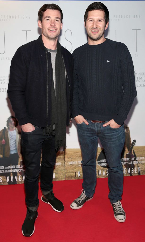 Conor Lyons and Keith Wallace pictured at the gala screening of the film South at Cineworld, Dublin (Pictures Brian McEvoy).