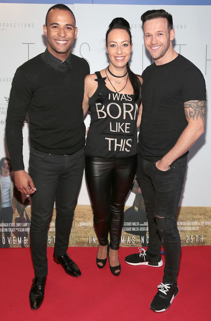 Kamal Ibrahim, Vicky Andreanska and Shane Lennon pictured at the gala screening of the film South at Cineworld, Dublin (Pictures Brian McEvoy).