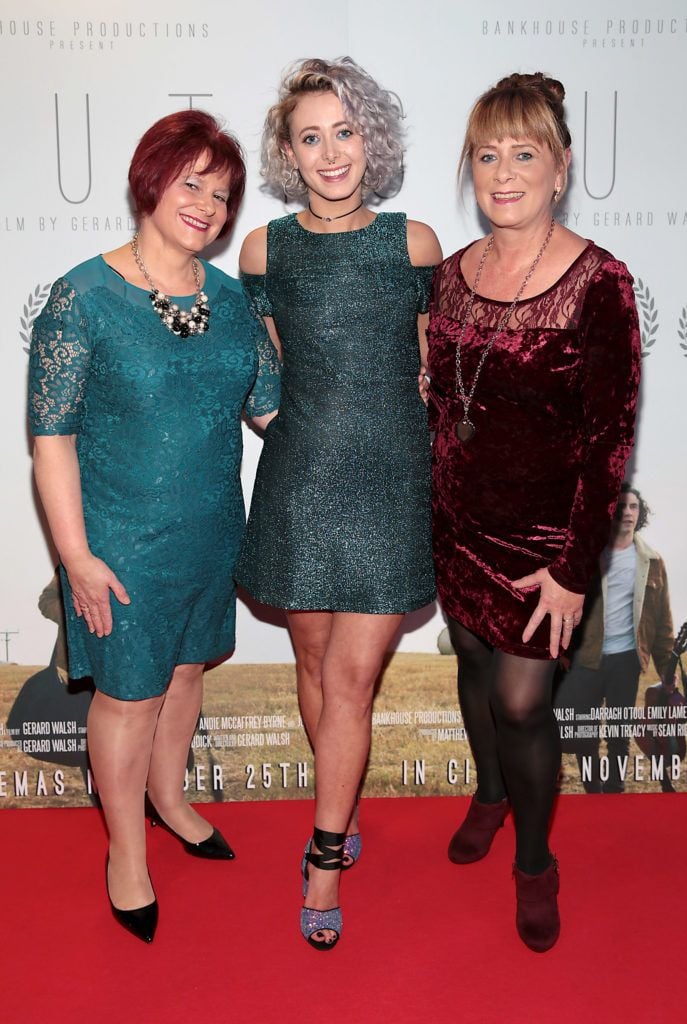 Ahnes Lamey,Emily Lamey and Maeve Kavanagh   pictured at the gala screening of the film South at Cineworld, Dublin (Pictures Brian McEvoy).