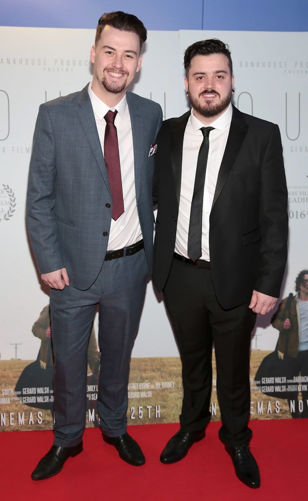 Joshua Guest and Gerard Walsh pictured at the gala screening of the film South at Cineworld, Dublin (Pictures Brian McEvoy).