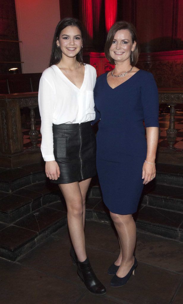 Julia Kaulsy and Sinead Kaulsy pictured at the NMH Foundation Fashion Show at IMMA Kilmainham, for World Prematurity Day. Pic Patrick O'Leary