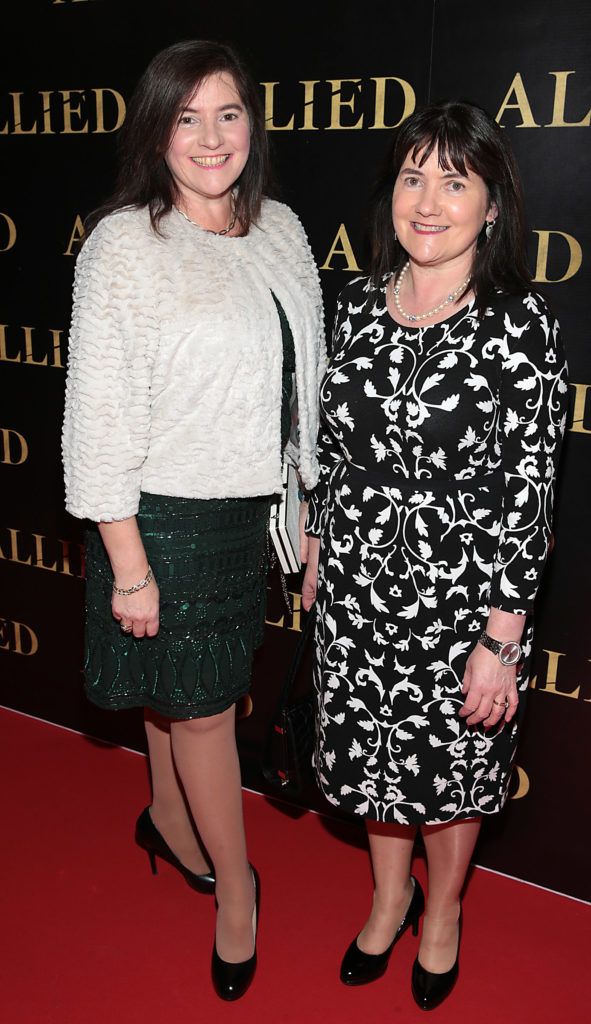 Mary Donagher and Joan Caldwell at the Irish premiere screening of Brad Pitt's film Allied at the Savoy Cinema, Dublin (Picture Brian McEvoy).