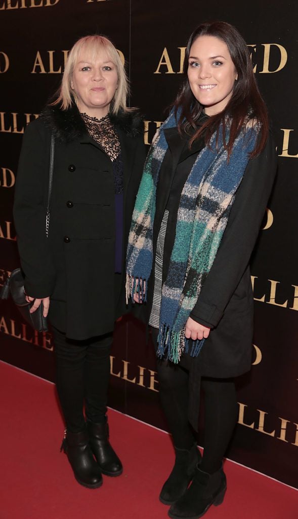 Muireann Connors and Maeve Connors at the Irish premiere screening of Brad Pitt's film Allied at the Savoy Cinema, Dublin (Picture Brian McEvoy).