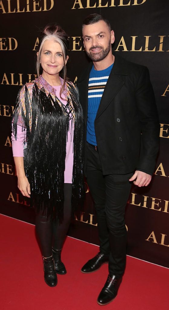 Cathy O Connor and Derrick Carberry at the Irish premiere screening of Brad Pitt's film Allied at the Savoy Cinema, Dublin (Picture Brian McEvoy).