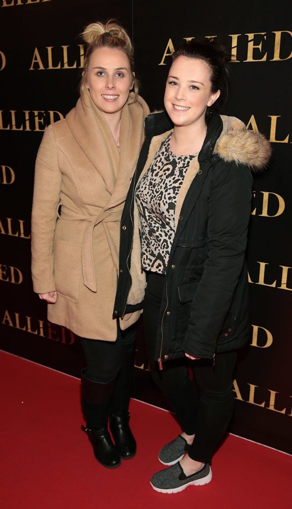 Siobhan Kearney and Kelly McDermott at the Irish premiere screening of Brad Pitt's film Allied at the Savoy Cinema, Dublin (Picture Brian McEvoy).
