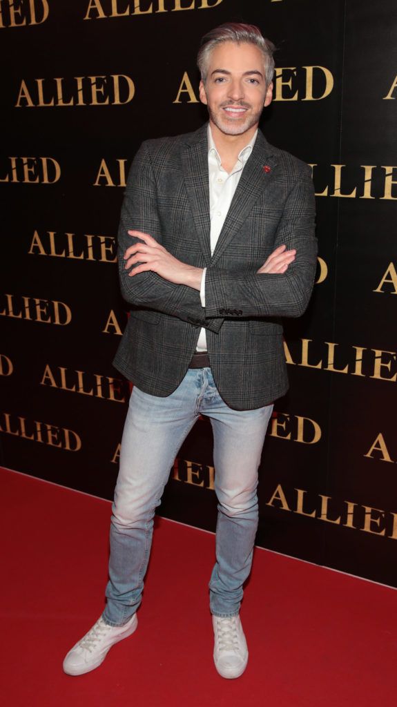 Dillon St Paul at the Irish premiere screening of Brad Pitt's film Allied at the Savoy Cinema, Dublin (Picture Brian McEvoy).