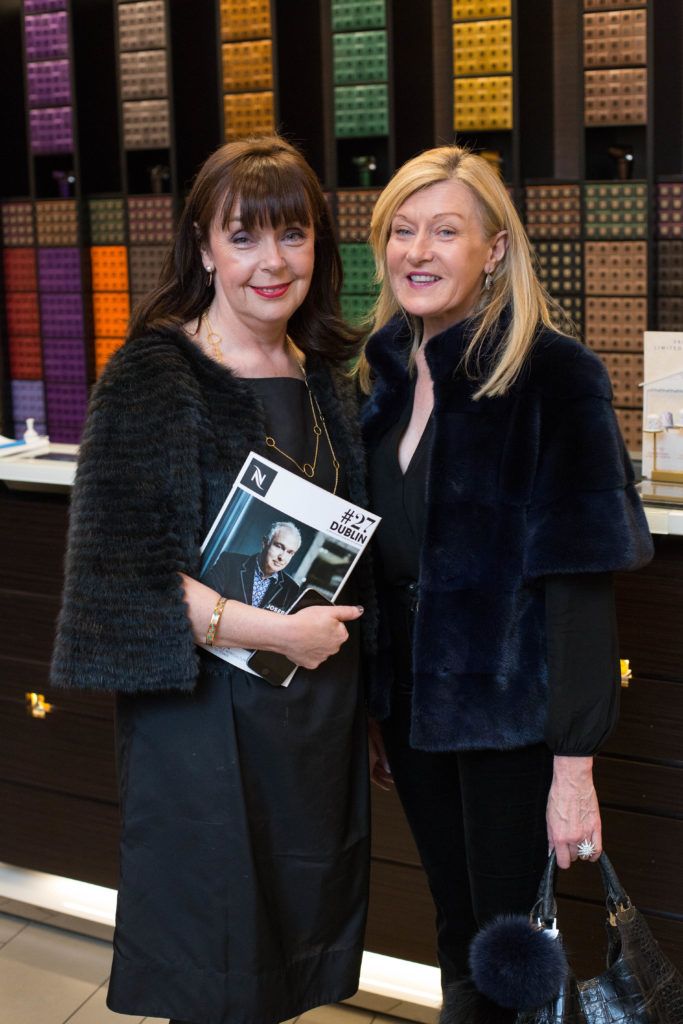 Caroline and louise Kennedy at the launch of N Magazine's #27 Edition by Nespresso in the Nespresso Boutique, Duke Street Dublin