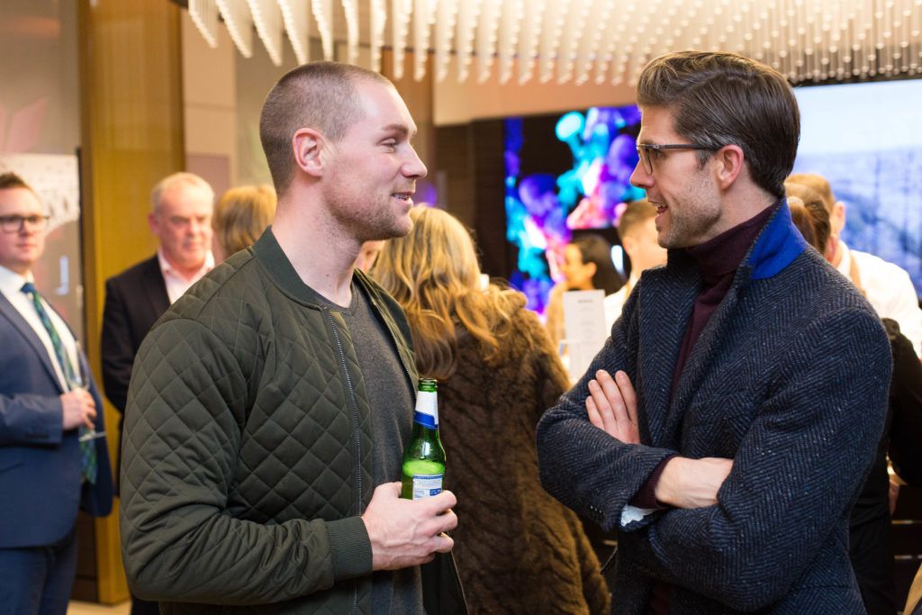 Henry Daly and Darren Kennedy at the launch of N Magazine's #27 Edition by Nespresso in the Nespresso Boutique, Duke Street Dublin