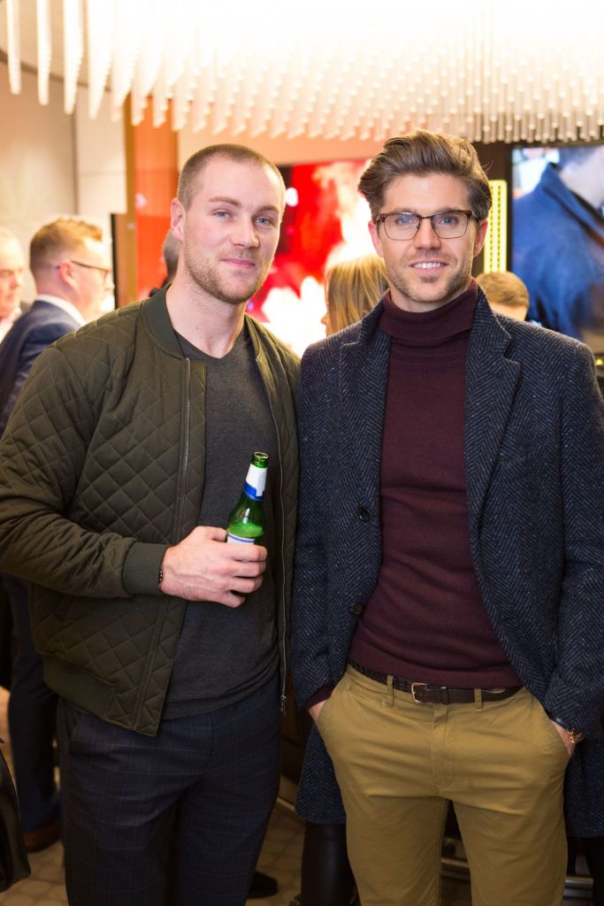 Henry Daly and Darren Kennedy at the launch of N Magazine's #27 Edition by Nespresso in the Nespresso Boutique, Duke Street Dublin