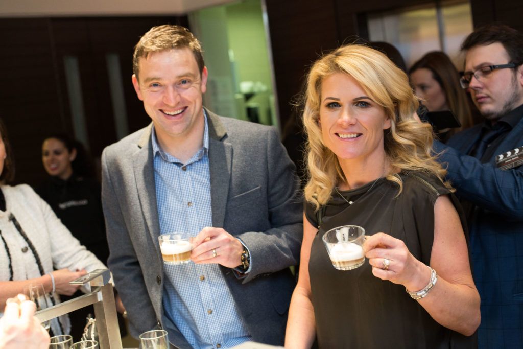 Gavin Slicker and Helen Thompson at the launch of N Magazine's #27 Edition by Nespresso in the Nespresso Boutique, Duke Street Dublin