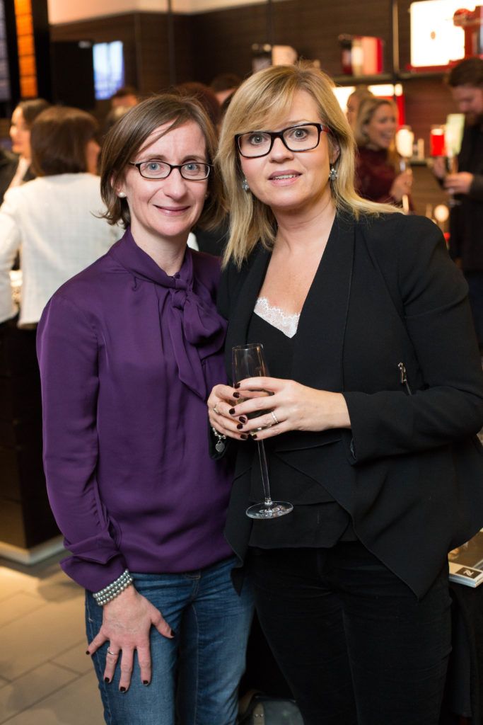 Liz Morrissey and Suzanne O ' Neill at the launch of N Magazine's #27 Edition by Nespresso in the Nespresso Boutique, Duke Street Dublin