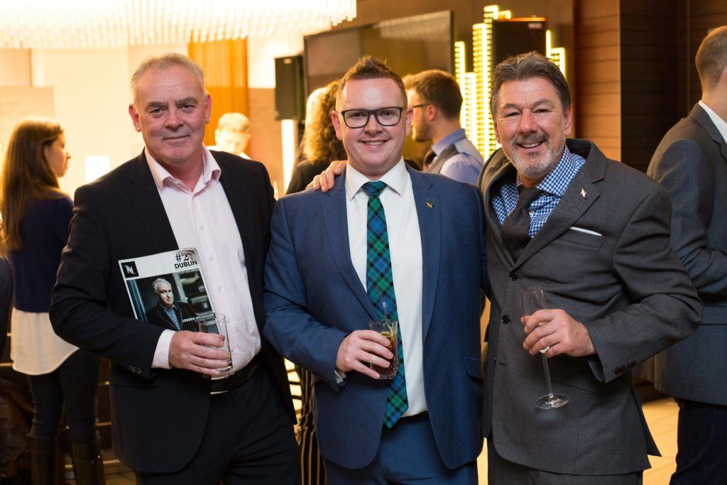 John Cullen Adam Mc Coy O'Grady and Alex Livesey at the launch of N Magazine's #27 Edition by Nespresso in the Nespresso Boutique, Duke Street Dublin