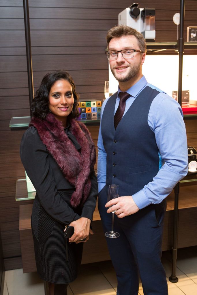 Nelissa Ishmael Georges and Luke Stanton at the launch of N Magazine's #27 Edition by Nespresso in the Nespresso Boutique, Duke Street Dublin