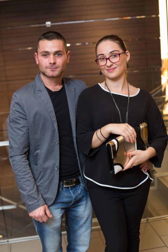 Valentin Adadi and Andrea Irimia at the launch of N Magazine's #27 Edition by Nespresso in the Nespresso Boutique, Duke Street Dublin