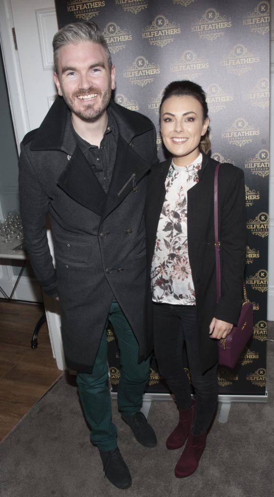 Killian O”Sullivan and Debbie McQuillan at the launch of Kilfeathers restaurant Leeson Street. Pic Patrick O'Leary