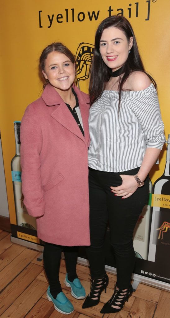 Aisling McGowan and Caroline McGowan at the Yellow Tail wine tasting festive event at Fade Street Social, Dublin (Picture: Brian McEvoy)