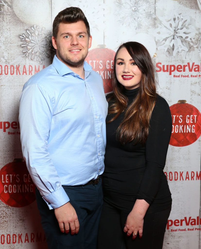 Joe Carlyle and Vicki Notaro pictured at SuperValu's celebration of local and Irish at Christmas event in Charlotte Quay, 23/11/16. Pic: Marc O'Sullivan