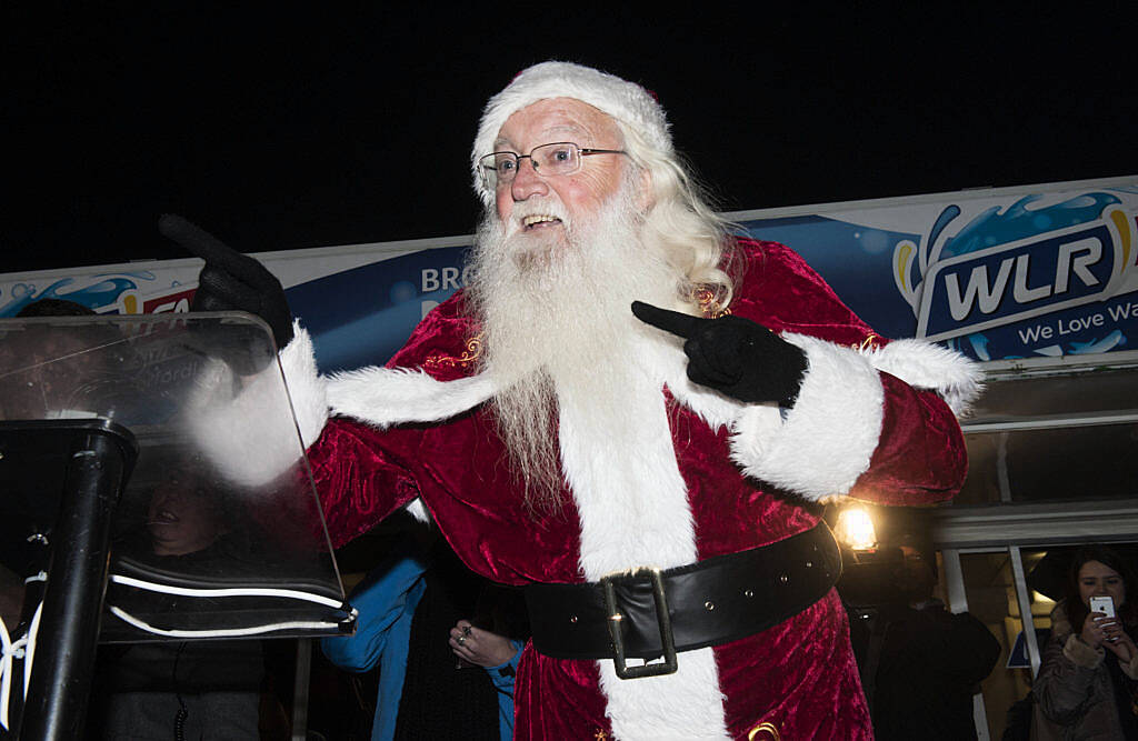 Santa leads a sing song with children before turning on the Christmas lights at the opening weekend of Winterval Festival in Waterford, Ireland's biggest and best Christmas Festival with a sparkling programme of over 30 different events and activities. Pic Patrick O'Leary