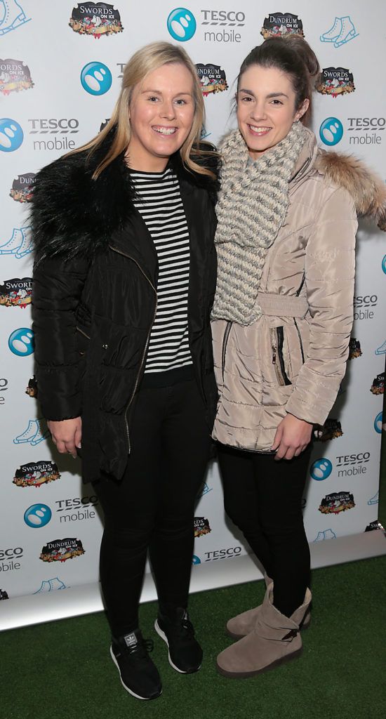 Caitriona O Connor and Niamh Ryan pictured at the Tesco Mobile Ireland and Dundrum on Ice VIP evening (Picture: Brian McEvoy).