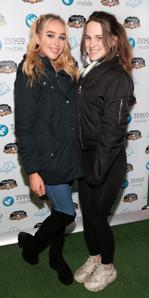 Niamh Ballantine and Aoife Ballantine  pictured at the Tesco Mobile Ireland and Dundrum on Ice VIP evening (Picture: Brian McEvoy).