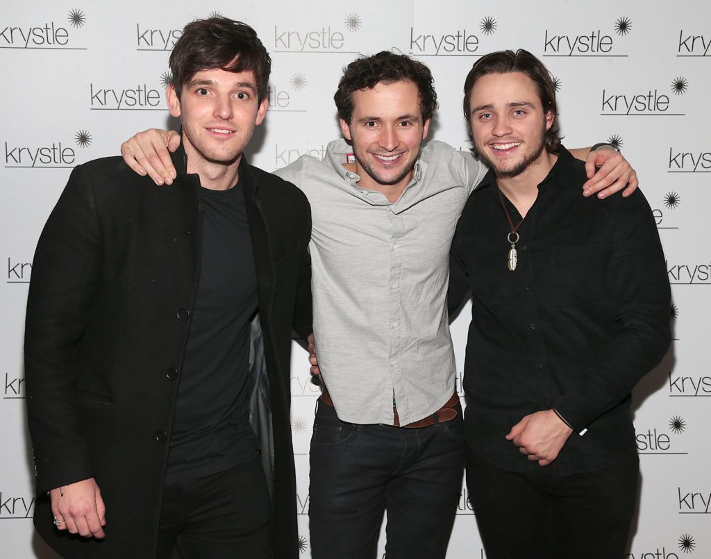 Red Rock Actors Adam Weafer, David Crowley and Darren Cahill at the opening of Krystle Nightclub's new VIP Suite in Harcourt Street, Dublin (Pic Brian McEvoy).