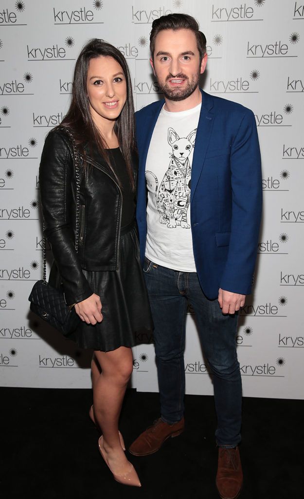Kate Smith Cullen and Kieron Clarke at the opening of Krystle Nightclub's new VIP Suite in Harcourt Street, Dublin (Pic Brian McEvoy).