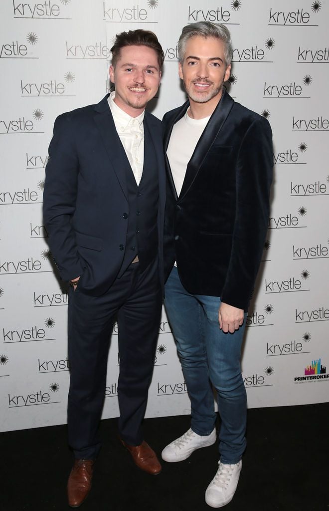 David Gilna and Dillon St Paul at the opening of Krystle Nightclub's new VIP Suite in Harcourt Street, Dublin (Pic Brian McEvoy).