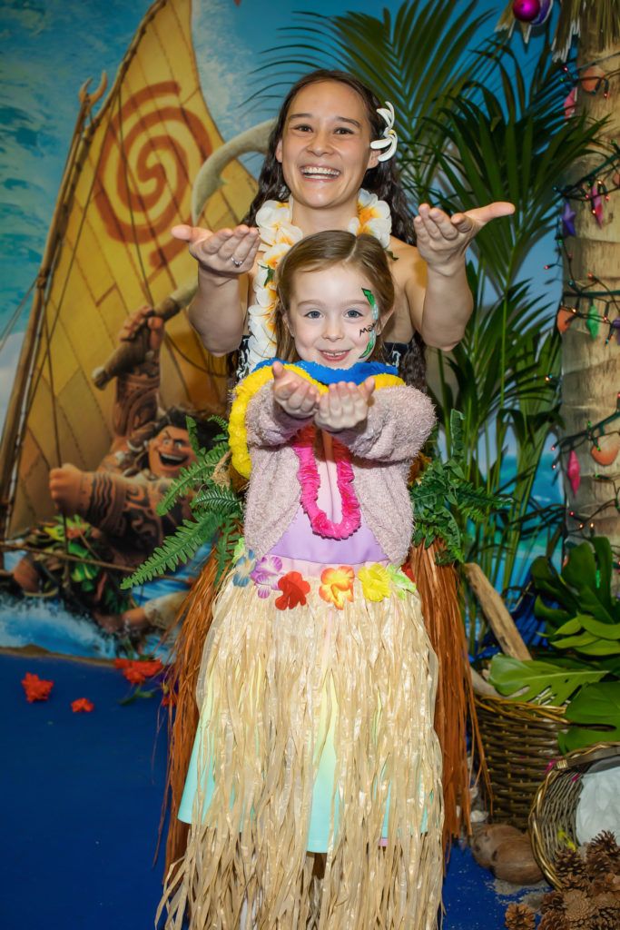 Hinatea and; Ciara Parge pictured at the Disney Ireland Special preview screening of ‘Moana’ at Odeon Point Village. Moana will be released nationwide on Dec 2. Photo. Anthony Woods