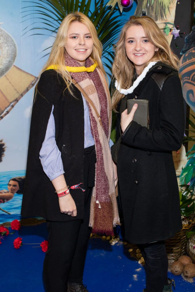 Holly Keating and Holly Walker pictured at the Disney Ireland Special preview screening of ‘Moana’ at Odeon Point Village. Moana will be released nationwide on Dec 2. Photo. Anthony Woods
