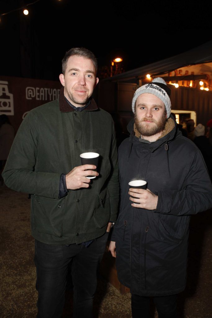 Pictured is Stephen O'Reilly and Mark O'Reilly at the launch of EatYard, a new and innovative street food market space located next to The Bernard Shaw on 25/11/16. Picture Conor McCabe Photography