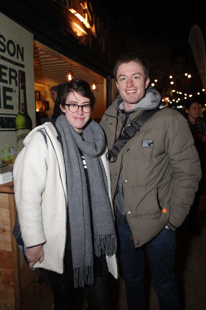 Pictured is Clare Brennan and Freddie Stevens at the launch of EatYard, a new and innovative street food market space located next to The Bernard Shaw on 25/11/16. Picture Conor McCabe Photography