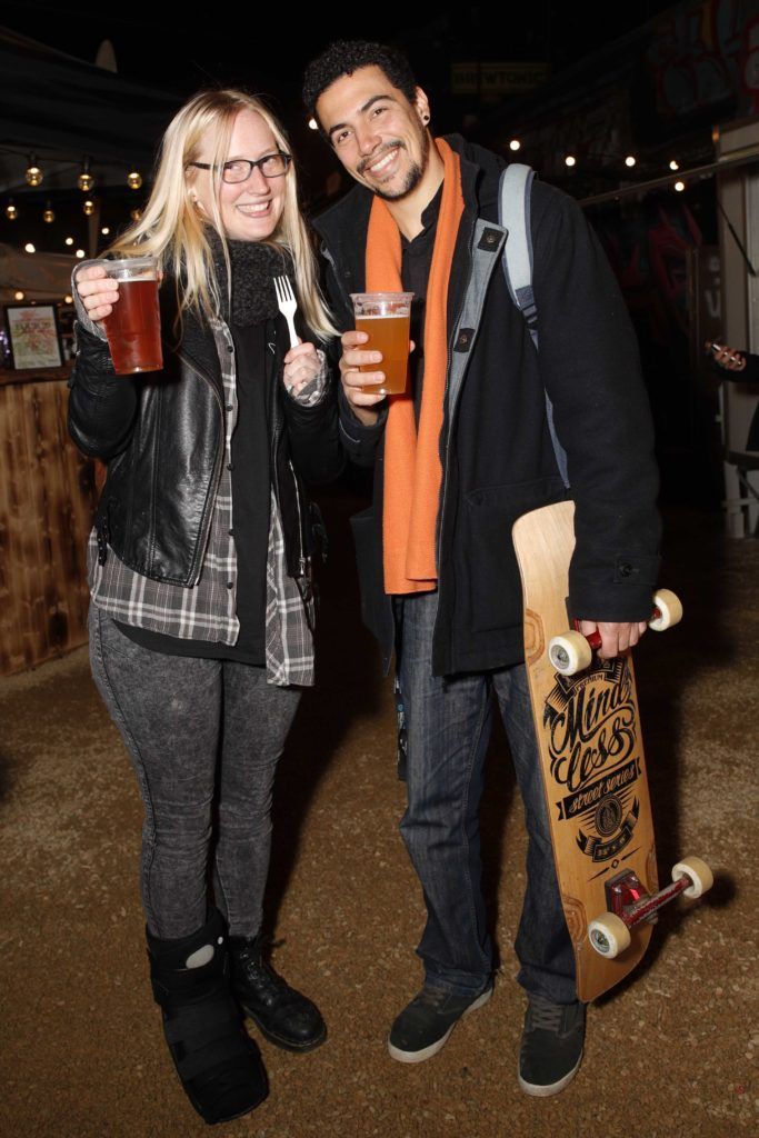 Pictured is Casey Anne and Tiago Rufino at the launch of EatYard, a new and innovative street food market space located next to The Bernard Shaw on 25/11/16. Picture Conor McCabe Photography