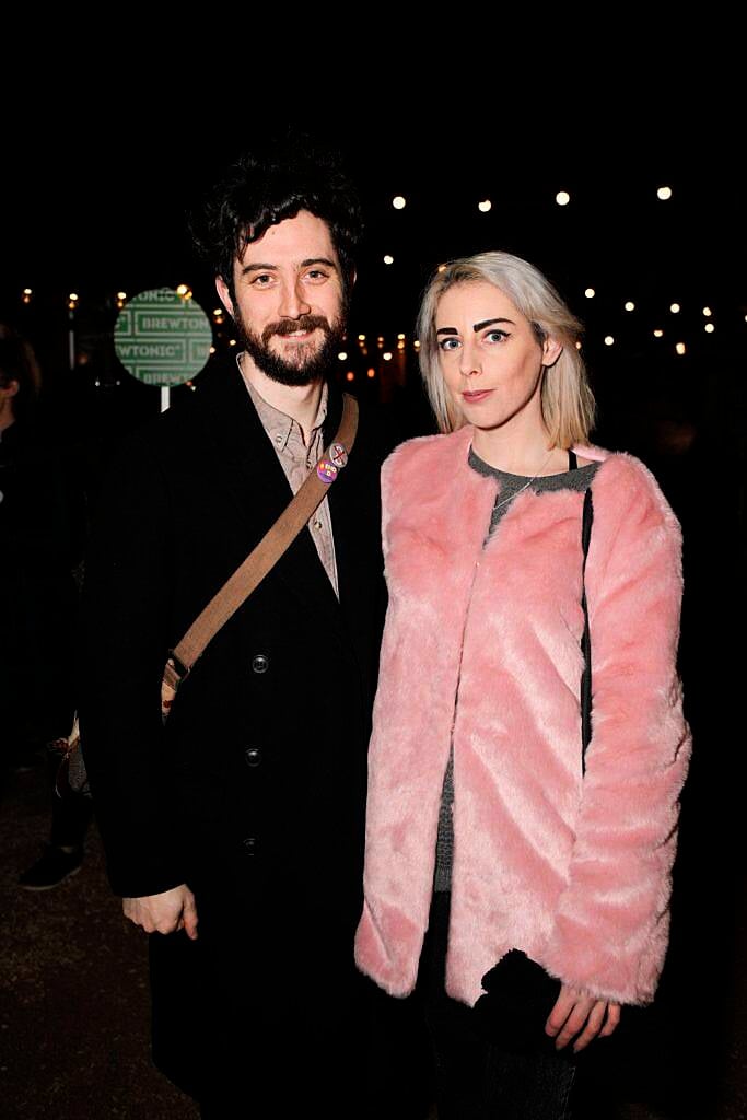 Pictured is Colm O'Brien and Emer O'Reilly at the launch of EatYard, a new and innovative street food market space located next to The Bernard Shaw on 25/11/16. Picture Conor McCabe Photography