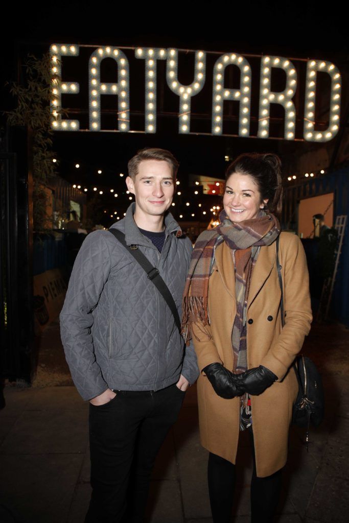Pictured is Michael Guerin and Siobhan Ferris at the launch of EatYard, a new and innovative street food market space located next to The Bernard Shaw on 25/11/16. Picture Conor McCabe Photography